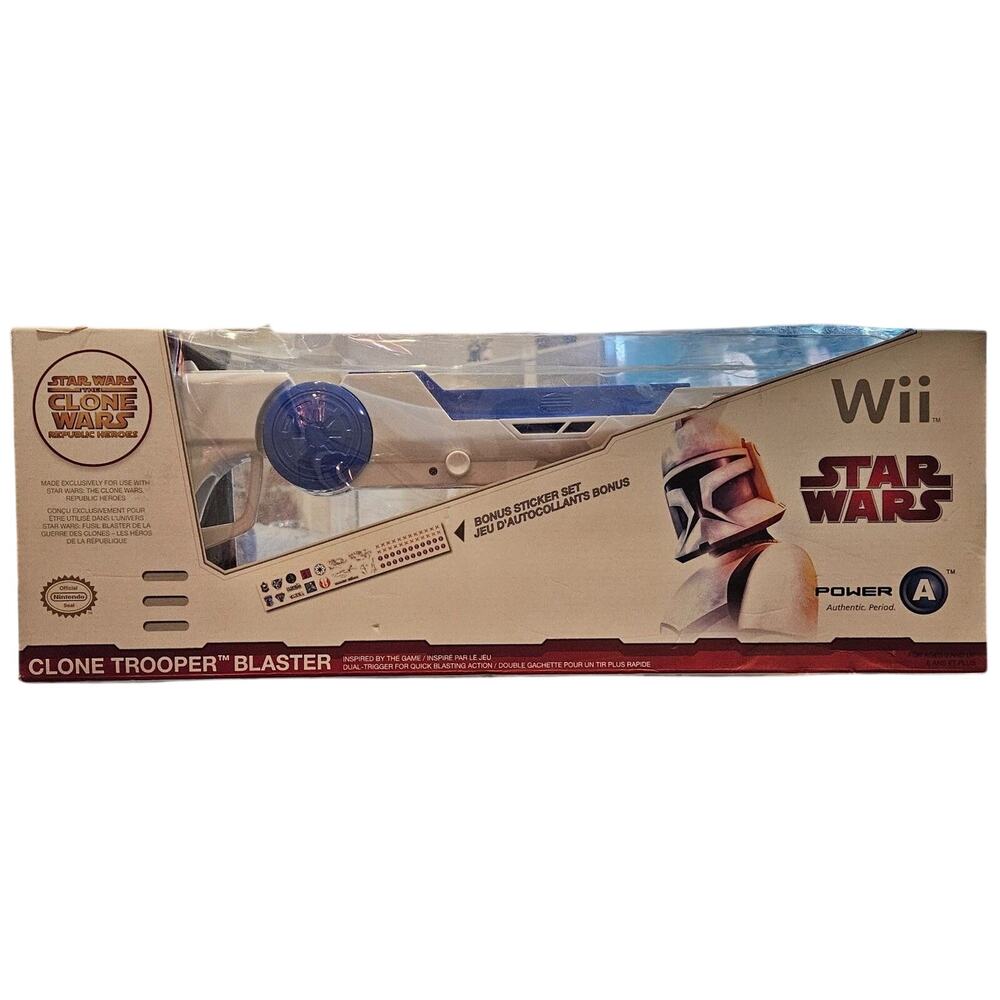 Wii Star Wars Clone Trooper Blaster - New Sealed - Outer Box Damage